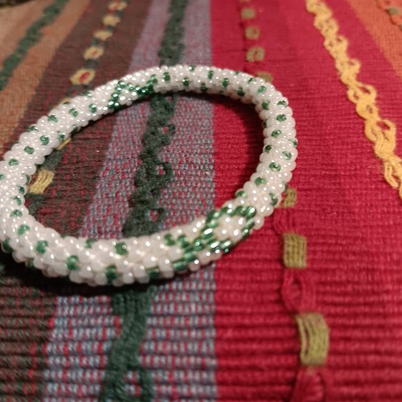 Handmade Glass Beaded Bracelet Artisan Kathmandu Valley Nepal - Picture 3 of 4